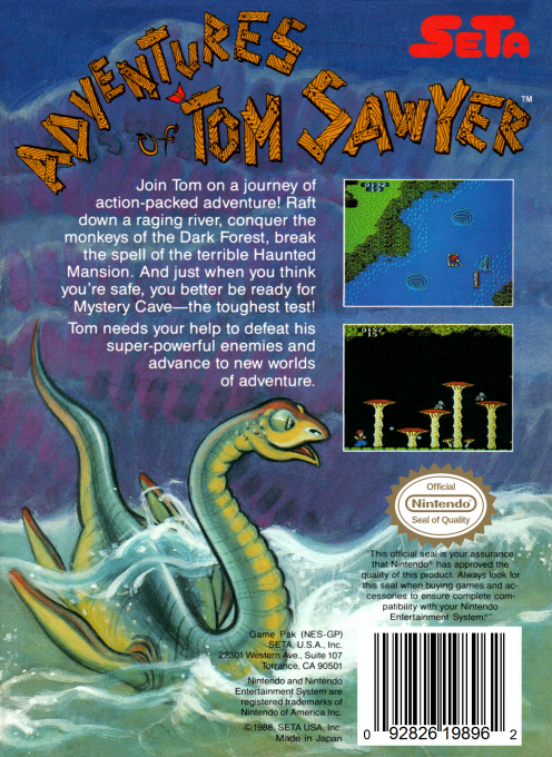 Tom Sawyer box art for Famicom